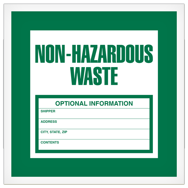Hazardous Material and Waste Label (6 in x 6 in) 500 /roll