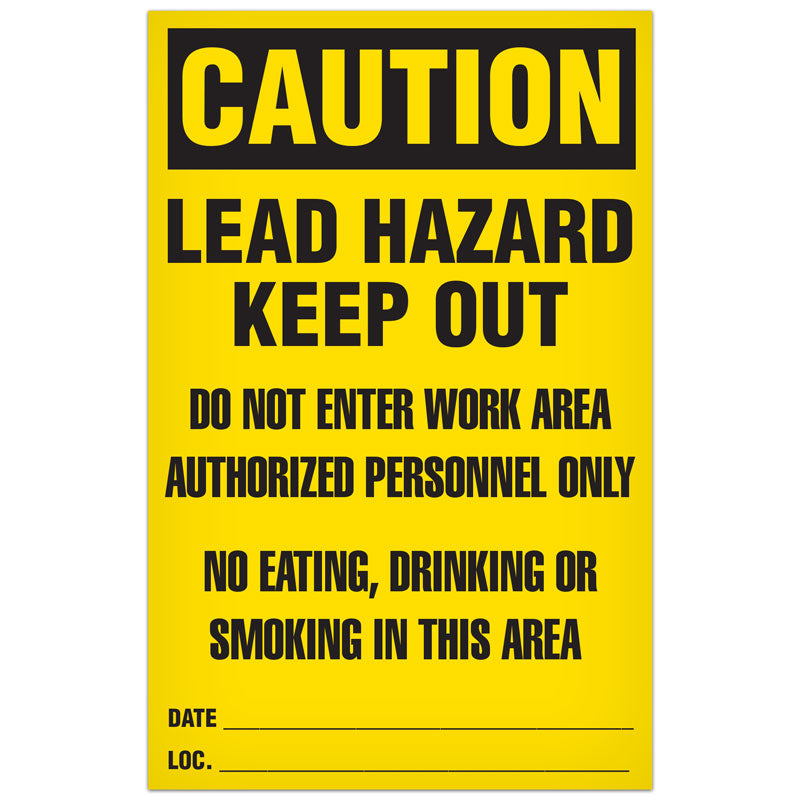 Paper Disposable Abatement Signs (100/pkg) 11 in x 17 in