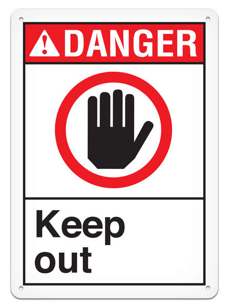 DANGER KEEP OUT PrimeGuard® ANSI style Safety Sign (10in x 14in)