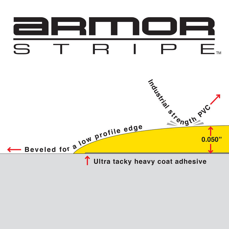 ArmorStripe™ Hazard Stripe High Traffic Ultra-Durable Heavy Duty Warehouse Adhesive Floor Marking Tape (100 ft)