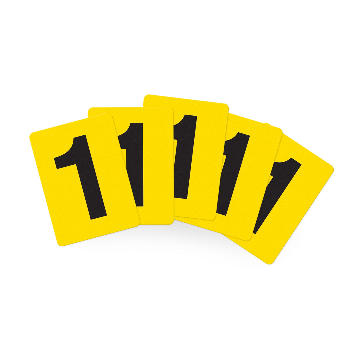 BC08YPK1 BC08YPK-series Single Butt Cut Yellow Inventory Location Floor Markers 8 Inch High Numbers (5 /pkg) Number 1