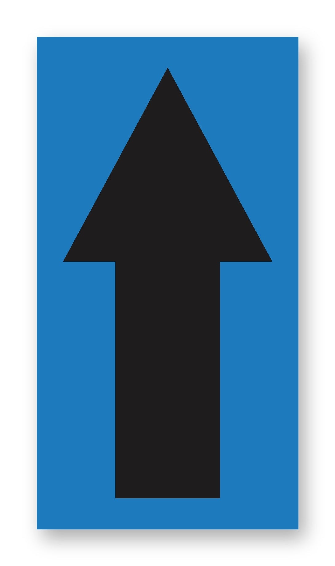BC3ARWB Butt Cut Black Arrow Adhesive VynMark® Decal Markers 3.5 Inch High (50 /pkg) Color Blue