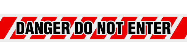 BT1001 White/Red/Black DANGER DO NOT ENTER Barricade Message Safety Tape (3 in x 1,000 ft) 12 /case - Price per Roll