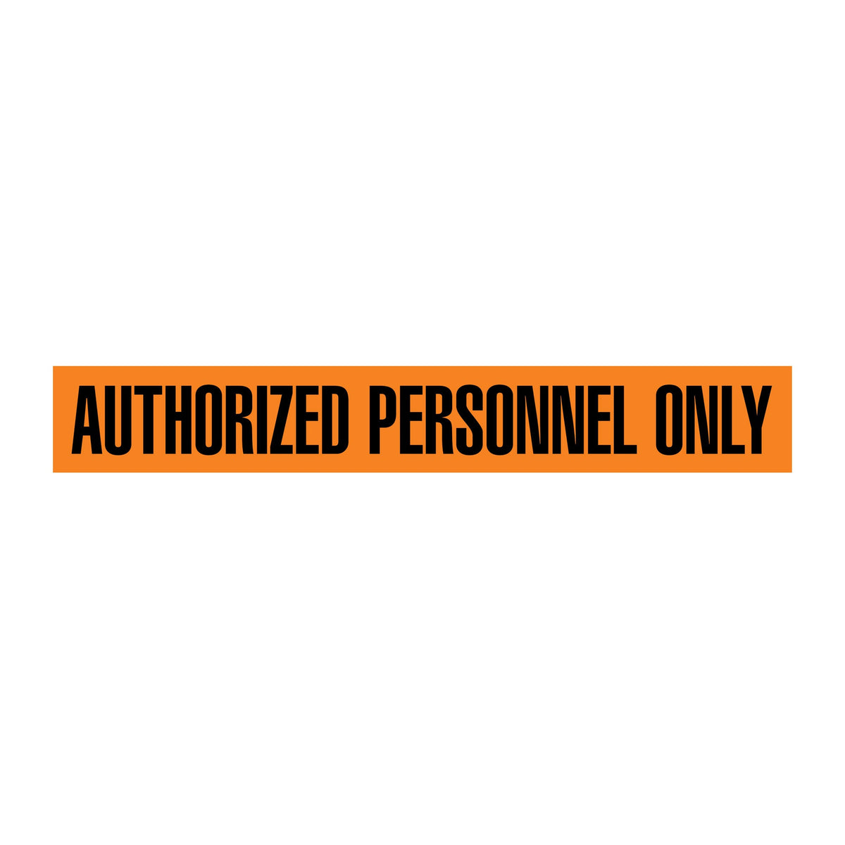 BT10203 Orange/Black AUTHORIZED PERSONNEL ONLY Barricade Message Safety Tape (3 in x 1,000 ft) 12 /case - Price per Roll