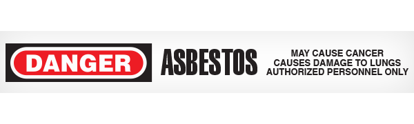 BT10207 Red/Black/White DANGER ASBESTOS MAY CAUSE CANCER CAUSES DAMAGE TO LUNGS AUTHORIZED PERSONNEL ONLY Barricade Message Safety Tape (3 in x 1,000 ft) 12 /case - Price per Roll