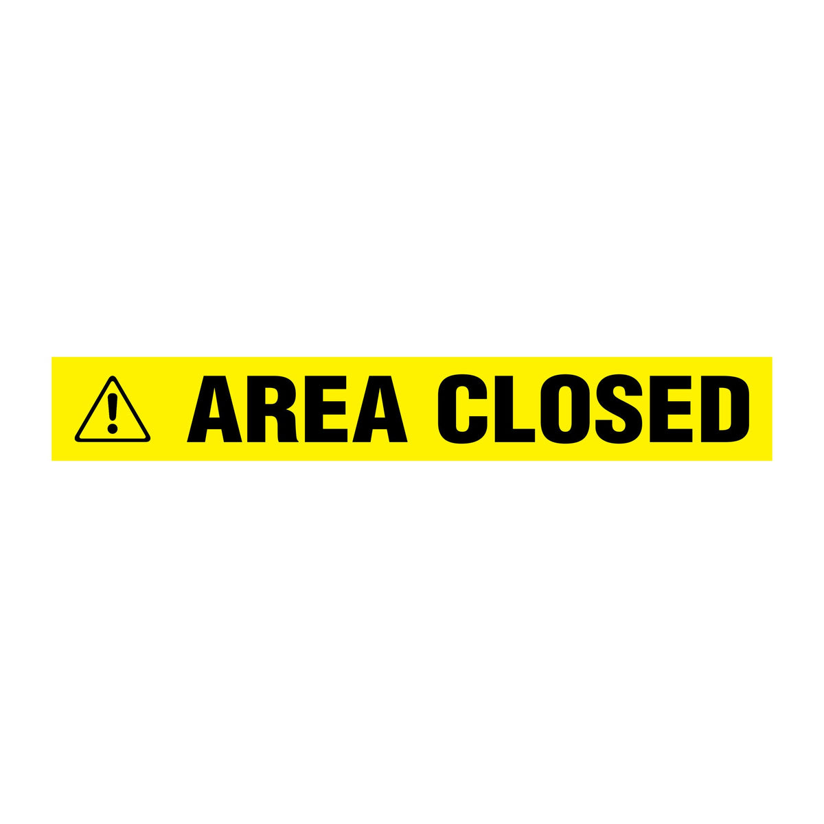 BT10213 Yellow/Black AREA CLOSED Barricade Message Safety Tape (3 in x 1,000 ft) 12 /case - Price per Roll
