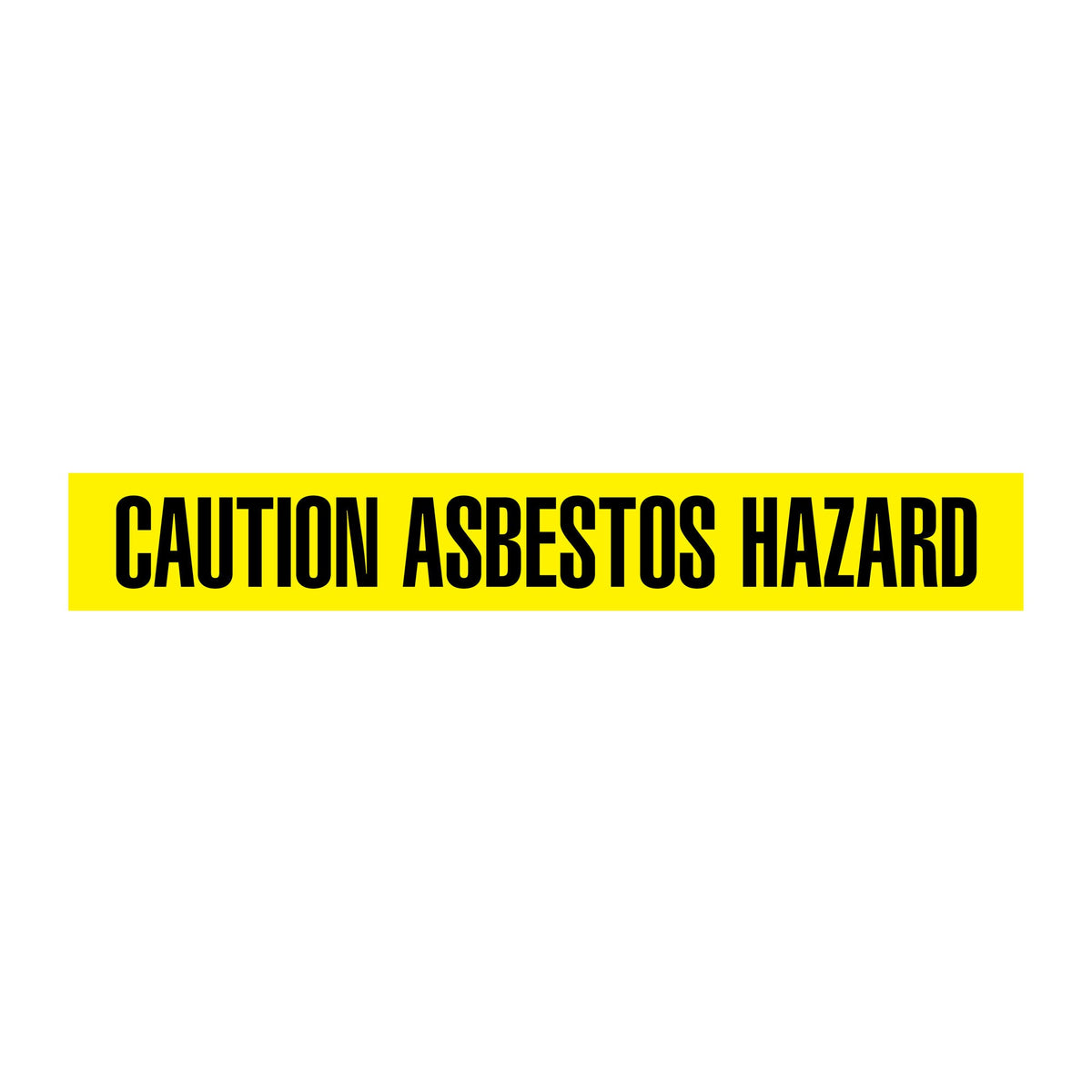 BT1072 Yellow/Black CAUTION ASBESTOS HAZARD Barricade Message Safety Tape (3 in x 1,000 ft) 12 /case - Price per Roll