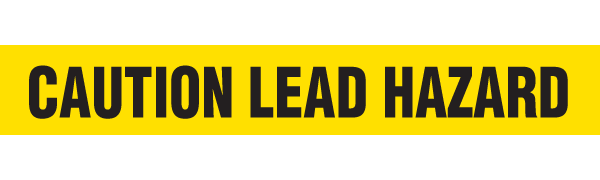 BT1038 Yellow/Black CAUTION LEAD HAZARD Barricade Message Safety Tape (3 in x 1,000 ft) 12 /case - Price per Roll