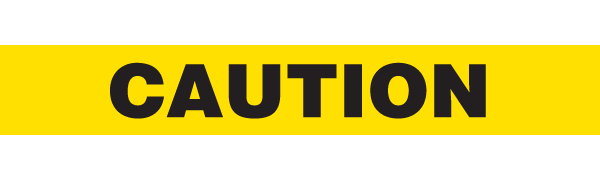 Yellow/Black CAUTION Barricade Message Safety Tape (3 in x 1,000 ft) 12 /case - Price per Roll