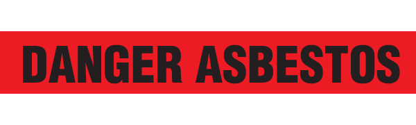 BT1060 Red/Black DANGER ASBESTOS Barricade Message Safety Tape (3 in x 1,000 ft) 12 /case - Price per Roll