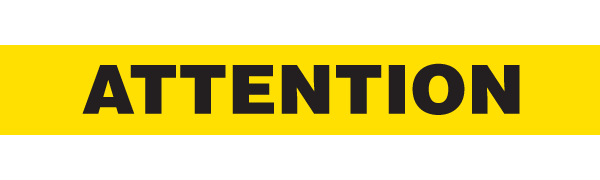 Yellow/Black ATTENTION Barricade Message Safety Tape (3 in x 1,000 ft) 12 /case - Price per Roll
