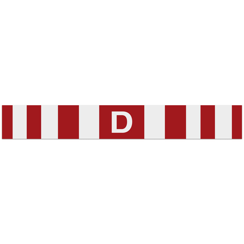 "D" Over-Dimensional Load (Canada) Heavy Haul Transport Signage and Decals (12 in x 96 in)
