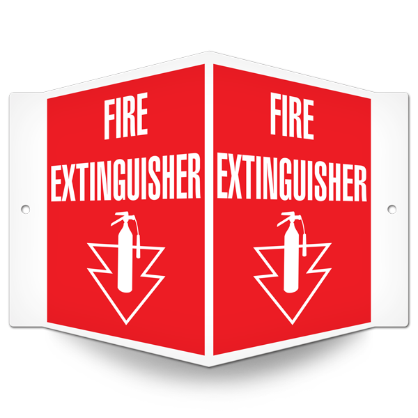 FIRE EXTINGUISHER PrimeGuard® Fire Safety Equipment Projected Safety Sign