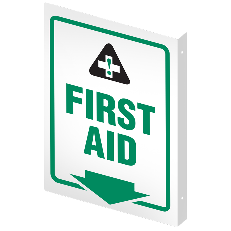 FIRST AID PrimeGuard® First Aid Equipmen Projected Safety Sign
