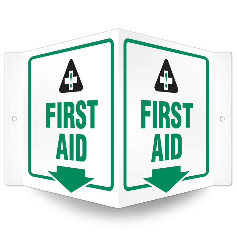 FIRST AID PrimeGuard® First Aid Equipmen Projected Safety Sign