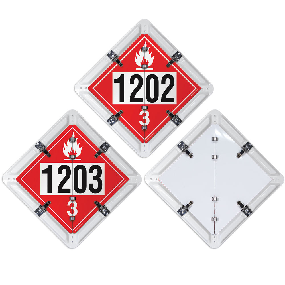 2 Page Fuel Ident-O-Flip™ Class 3 UN1202 Class 3 UN1203 Page Placards