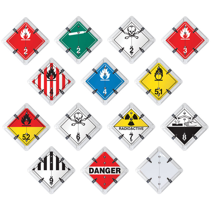 14 Page TDG Canadian Ident-O-Flip™ Various Legend Flip Placard System