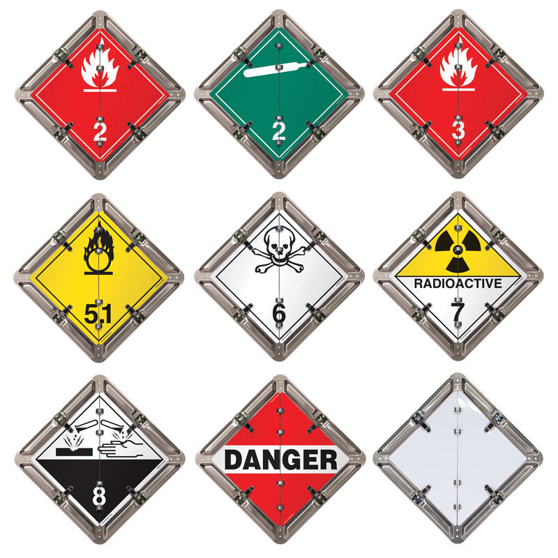 9 Page TDG Canadian Ident-O-Flip™ Various Legend Flip Placard System