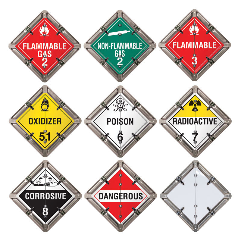 9 Page DOT Ident-O-Flip™ Various Legend Flip Placard System