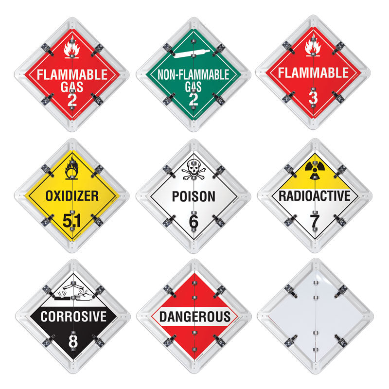9 Page DOT Ident-O-Flip™ Various Legend Flip Placard System