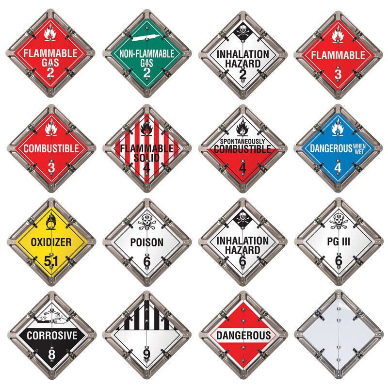 15 Page DOT Ident-O-Flip™ Various Legend Flip Placard System