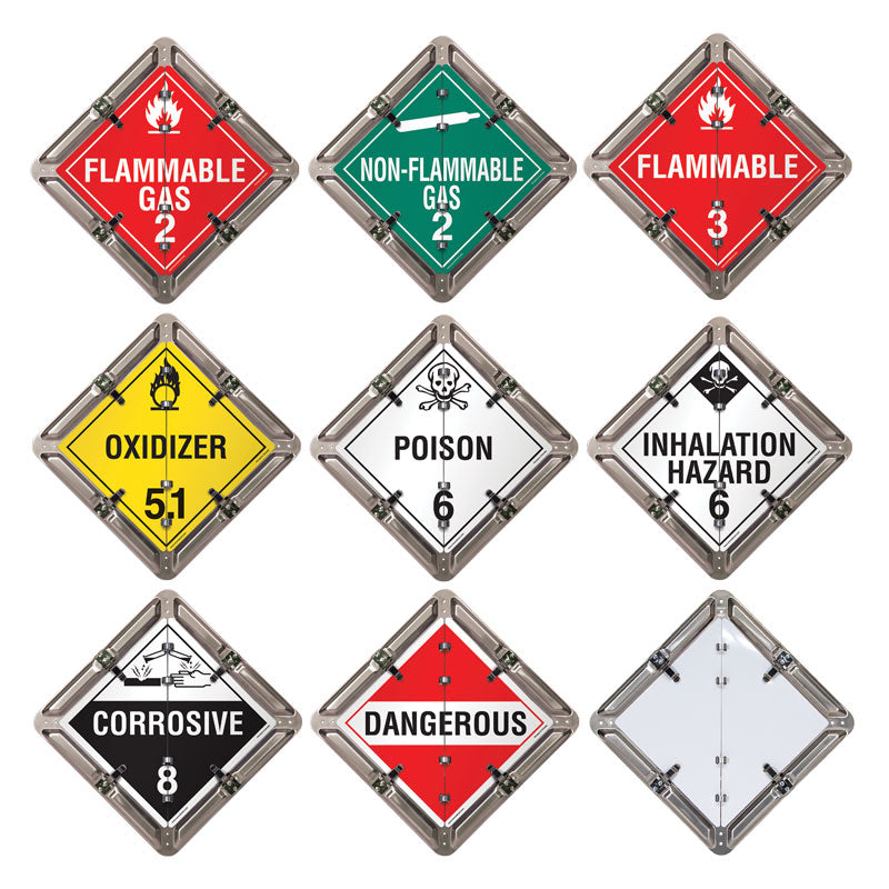 8 Page DOT Ident-O-Flip™ Various Legend Flip Placard System