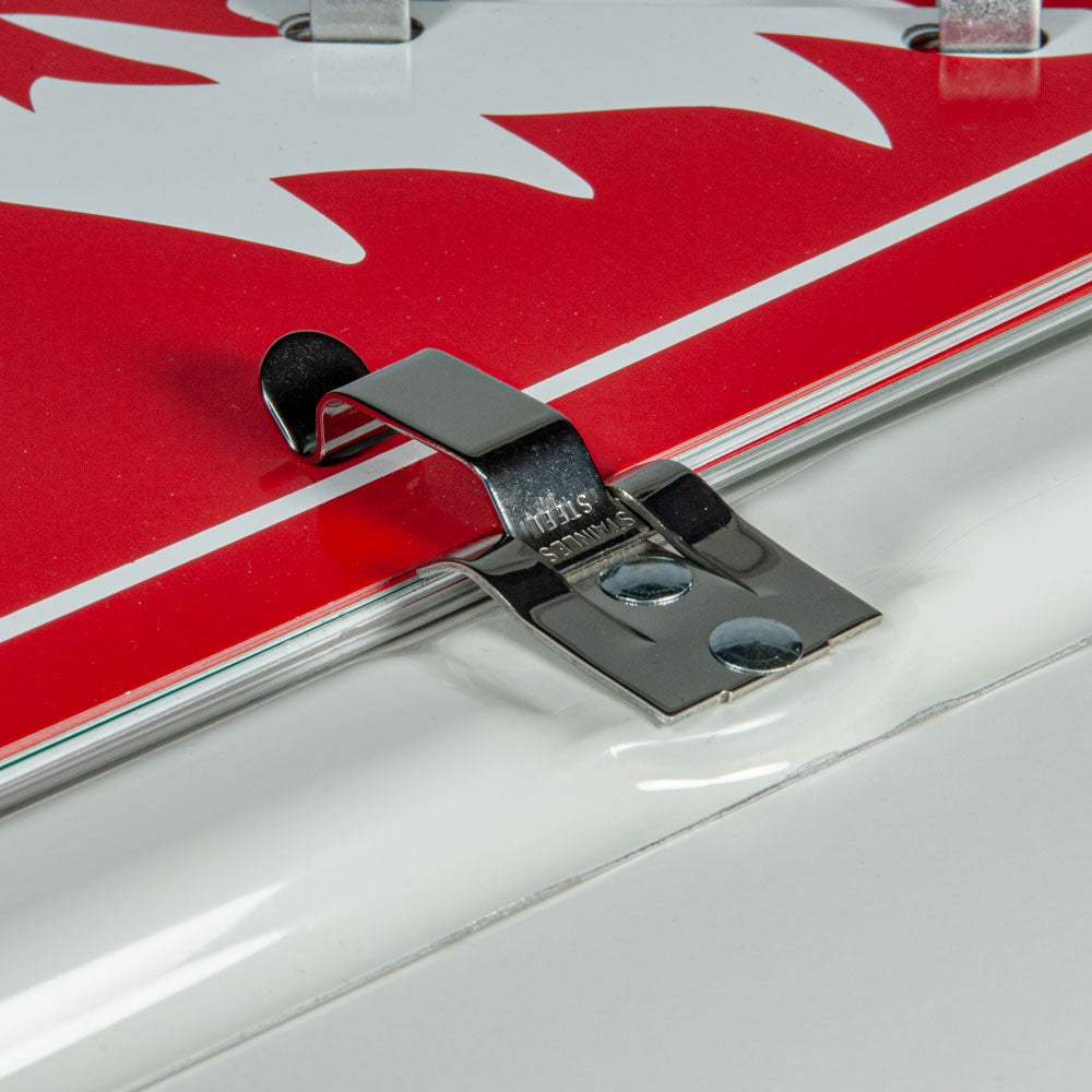 FCCLIP Stainless Steel High Profile Replacement spring clips for Placard Holders (100 /package)