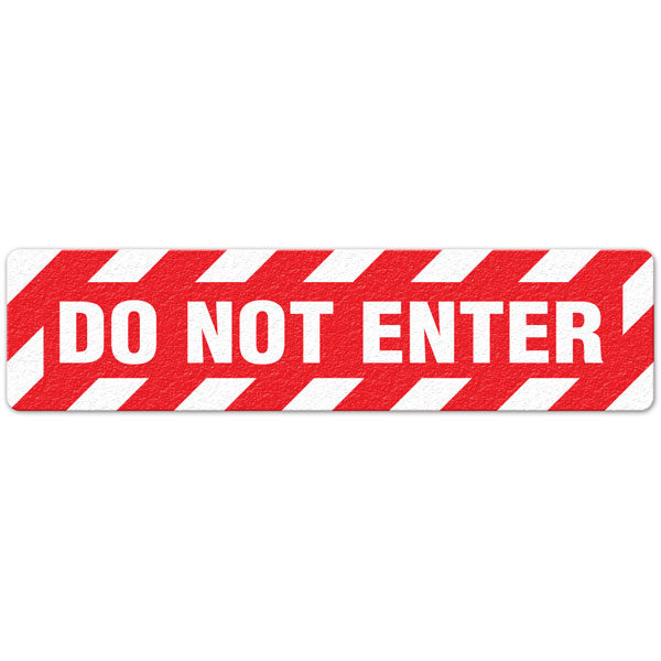 FS3023V DO NOT ENTER Red/White Textured Anti-Slip Grip Adhesive Floor Sign (6 in x 24 in) 5 /pkg