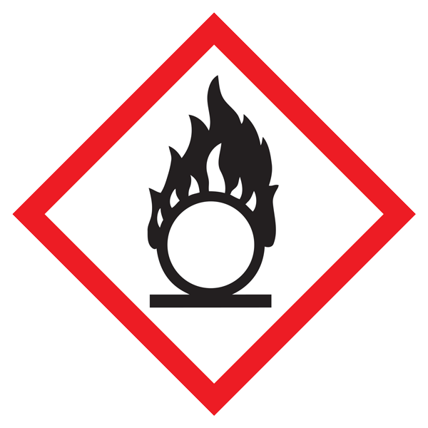 HAZMAT WHMIS GHS Hazard Class Pictogram Symbol Adhesive Placard Decals (10.75 in x 10.75 in)