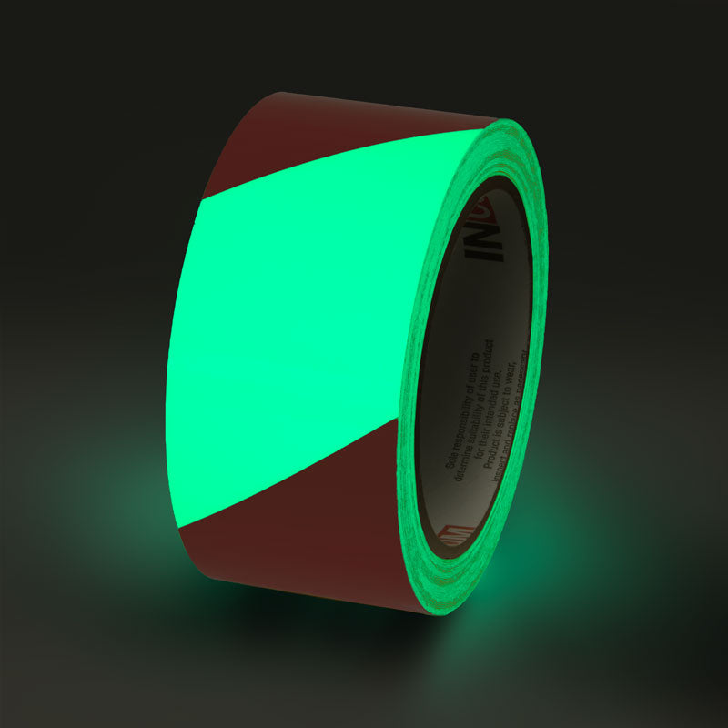 Glow-in-the-Dark Phololuminescent Adhesive Safety Tape (30 ft)