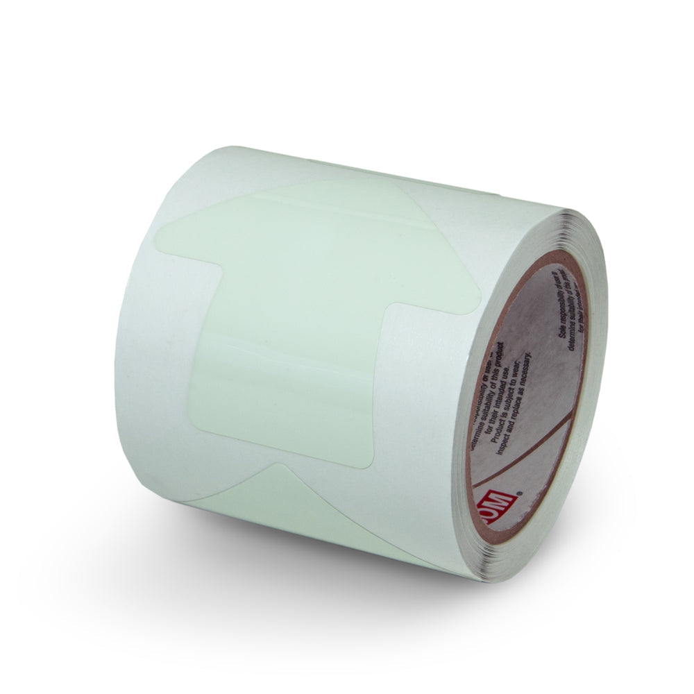 Glow-in-the-Dark Phololuminescent Adhesive Safety Tape Die Cut Shapes (100 /roll)