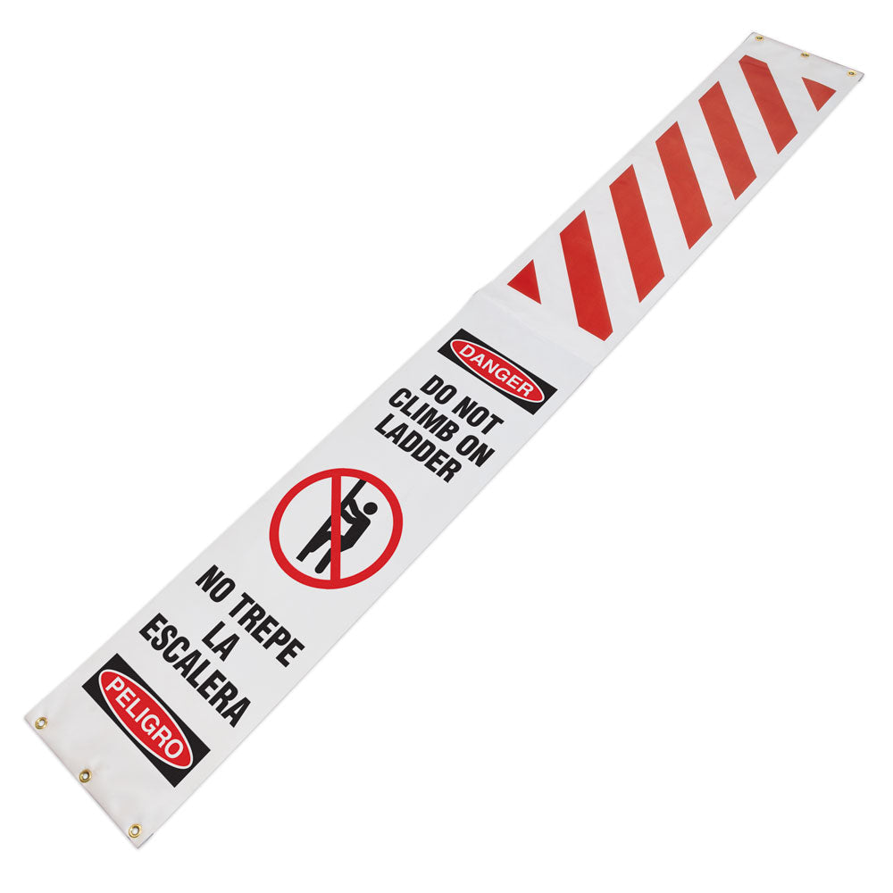 LADWR108 Ladder Barrier Danger OSHA Wrap (12 in x 90 in) DO NOT CLIMB ON LADDER NO TREPE LA ESCALERA Full Wrap