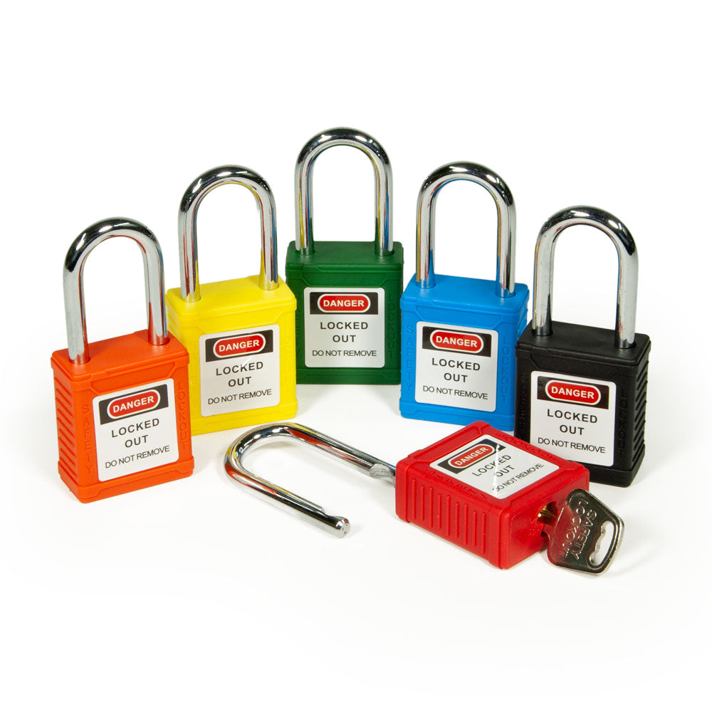 Steel LOTO Lockout/Tagout Lock Keyed Differently