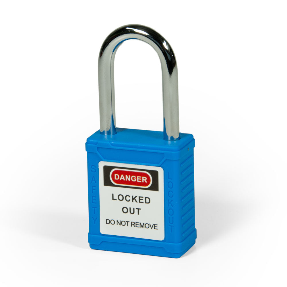 LT100KDBL Steel LOTO Lock (Keyed Different) Blue