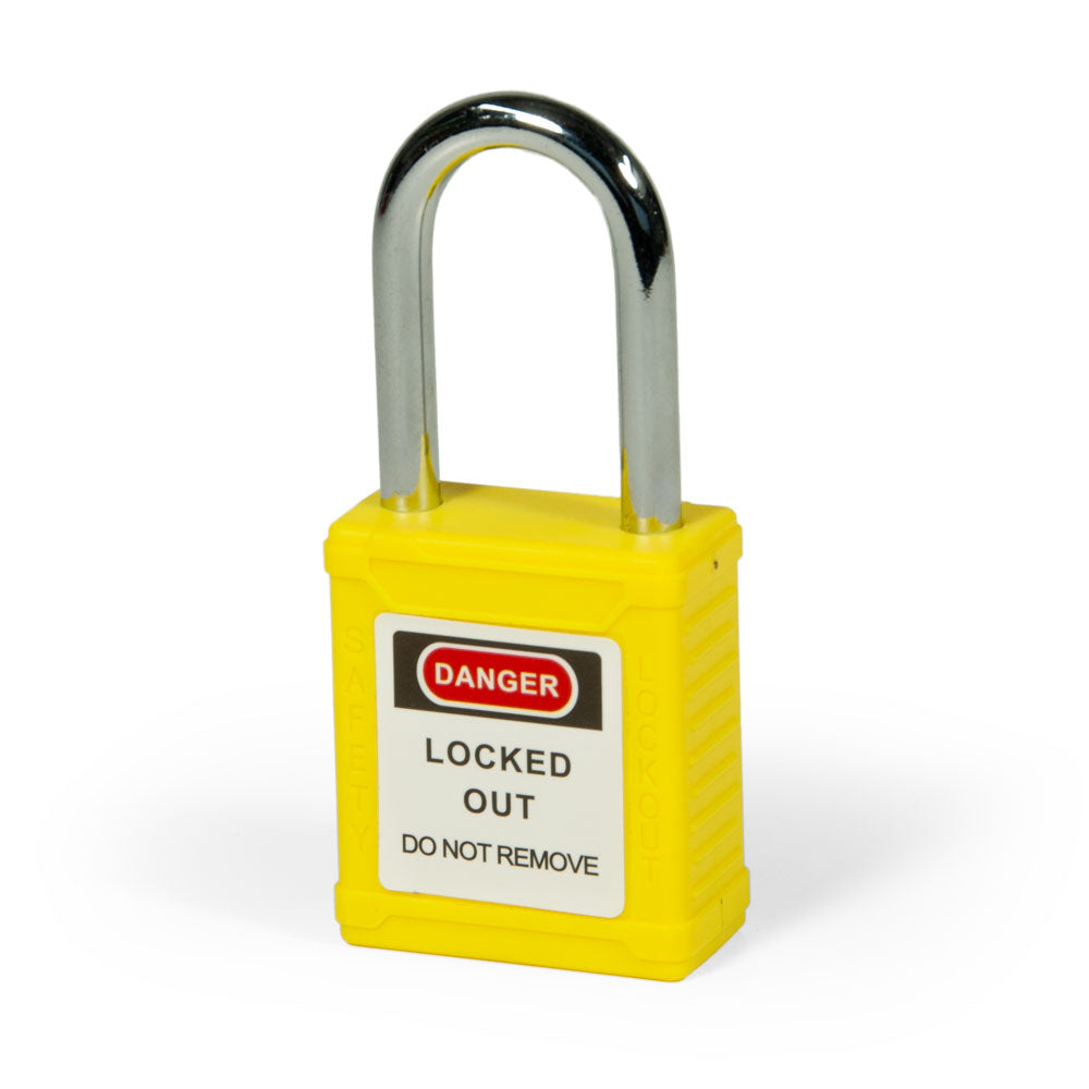 LT100KDYL Steel LOTO Lock (Keyed Different) Yellow
