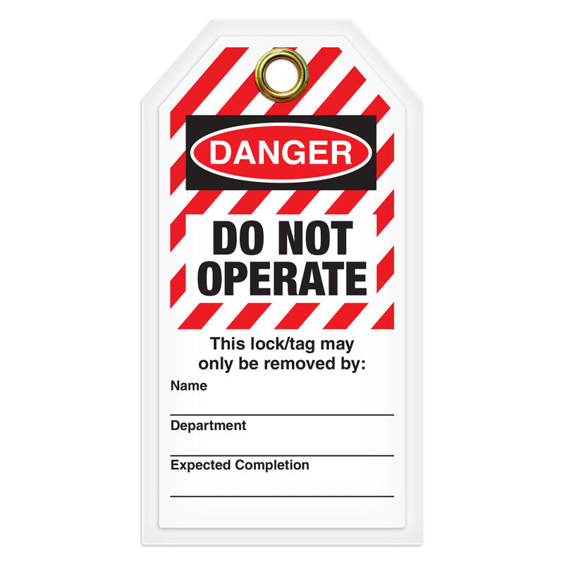 LT100TG DANGER DO NOT OPERATE Lockout/Tagout Heavy Duty Laminated DuraPly™ Safety Tag (3.375 in x 5.875 in) 12 /pkg