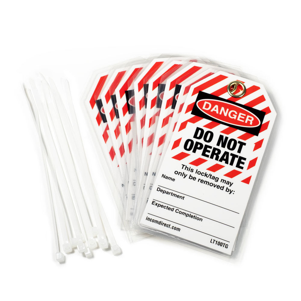 LT100STN Lockout/Tagout Wall Mount Station (4-Lock) with Accessories