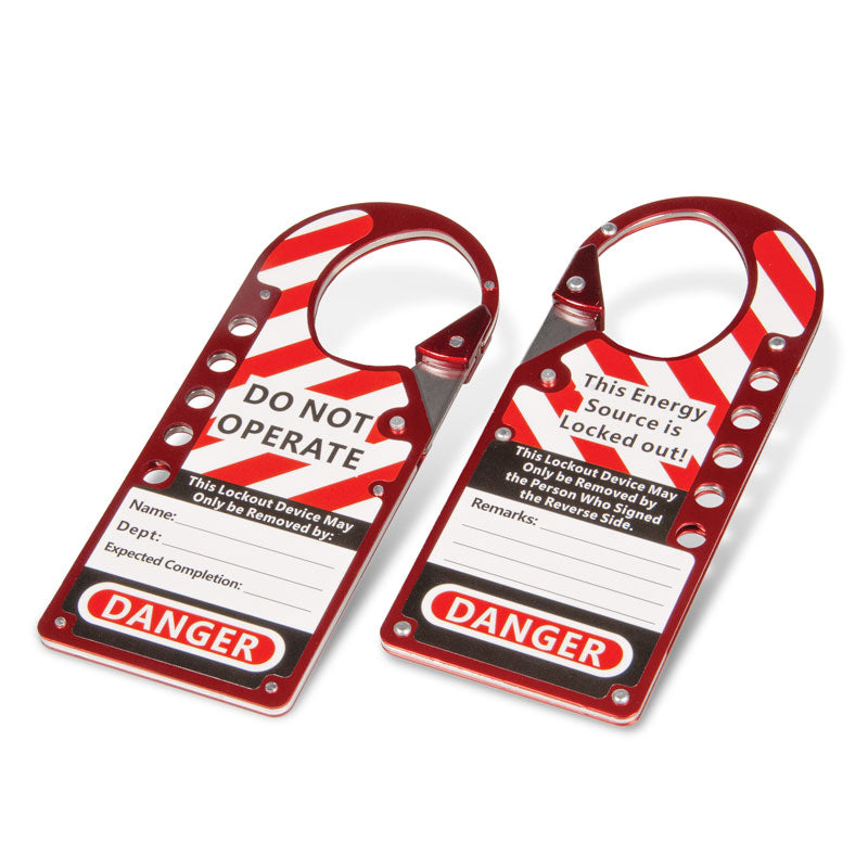 LT800HSP Red DANGER Worded Snap-Lock Aluminum Lockout Hasp