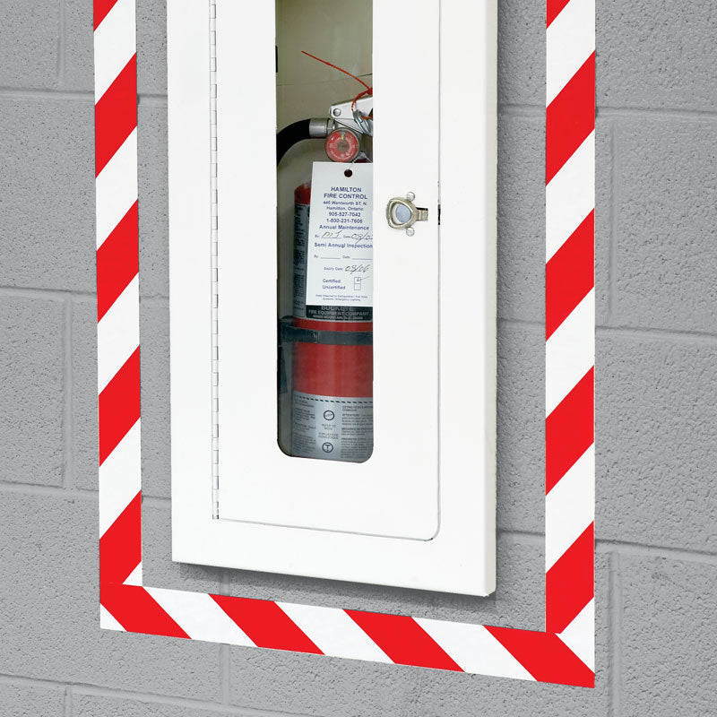 Laminated Adhesive Hazard Stripe Marking Tape (54 ft)