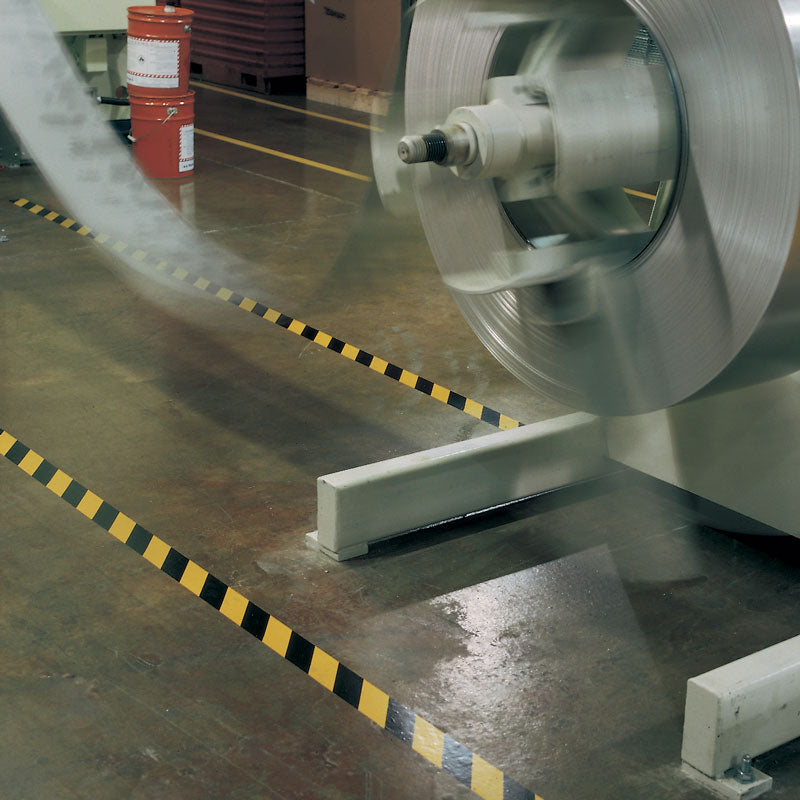 Laminated Adhesive Hazard Stripe Marking Tape (108 ft)