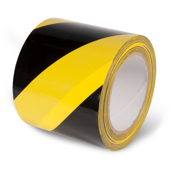 Laminated Adhesive Hazard Stripe Marking Tape (54 ft)
