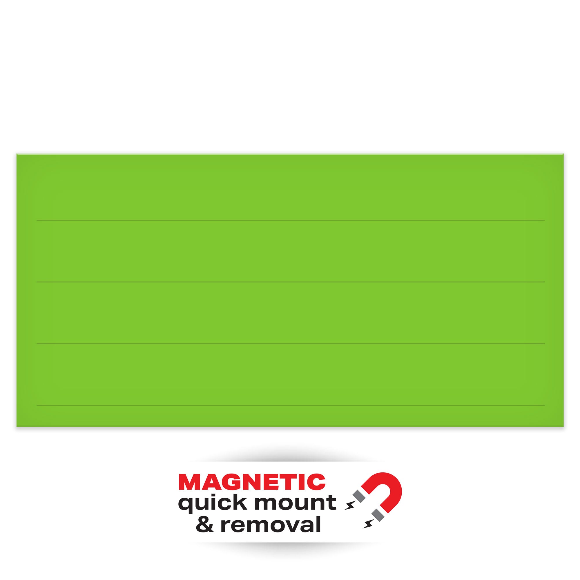 MAG24G Blank Dry Erase Write-On Reusable Magnetic Warehouse Racking labels (2" x 4") 100 /pkg Green