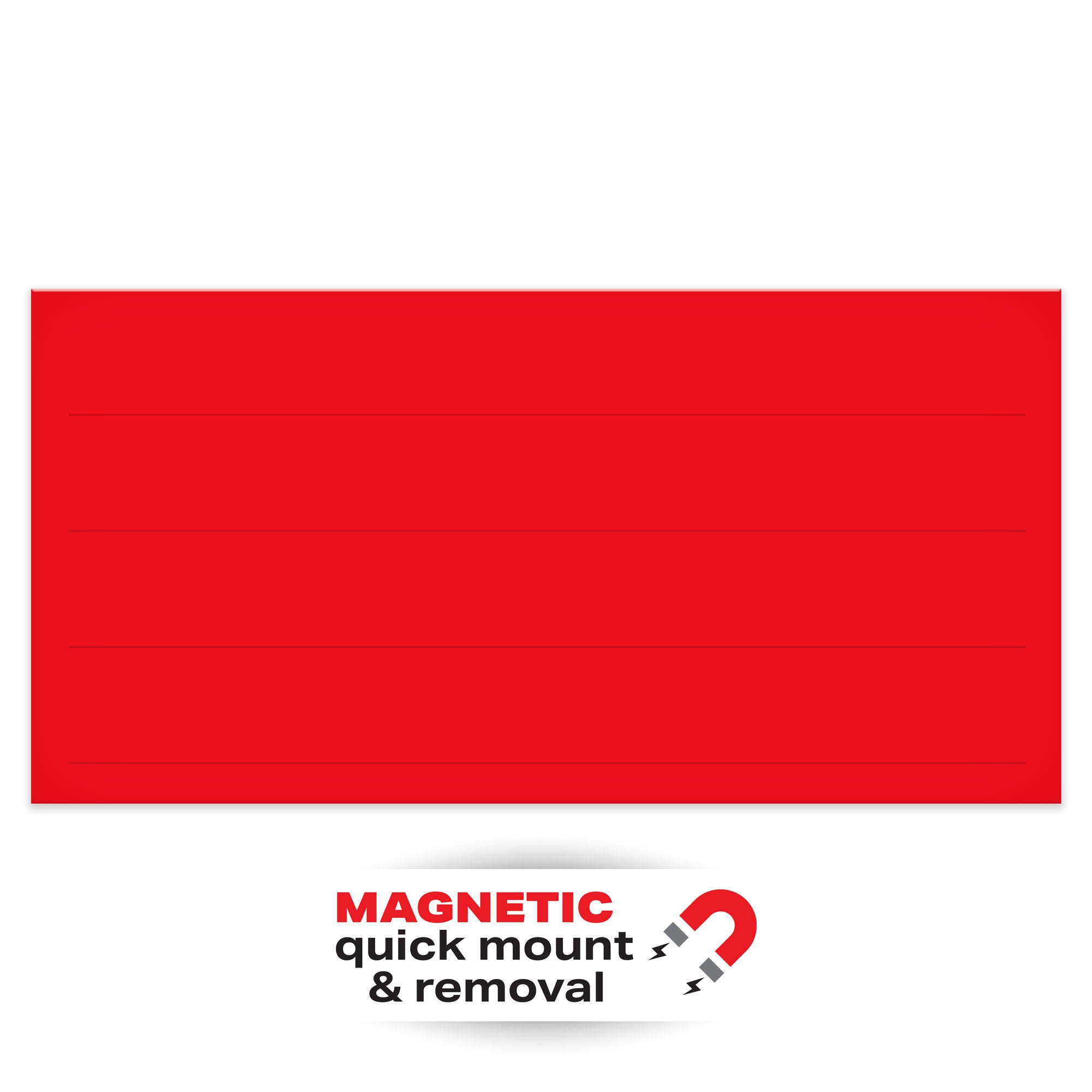 MAG24R Blank Dry Erase Write-On Reusable Magnetic Warehouse Racking labels (2" x 4") 100 /pkg Red