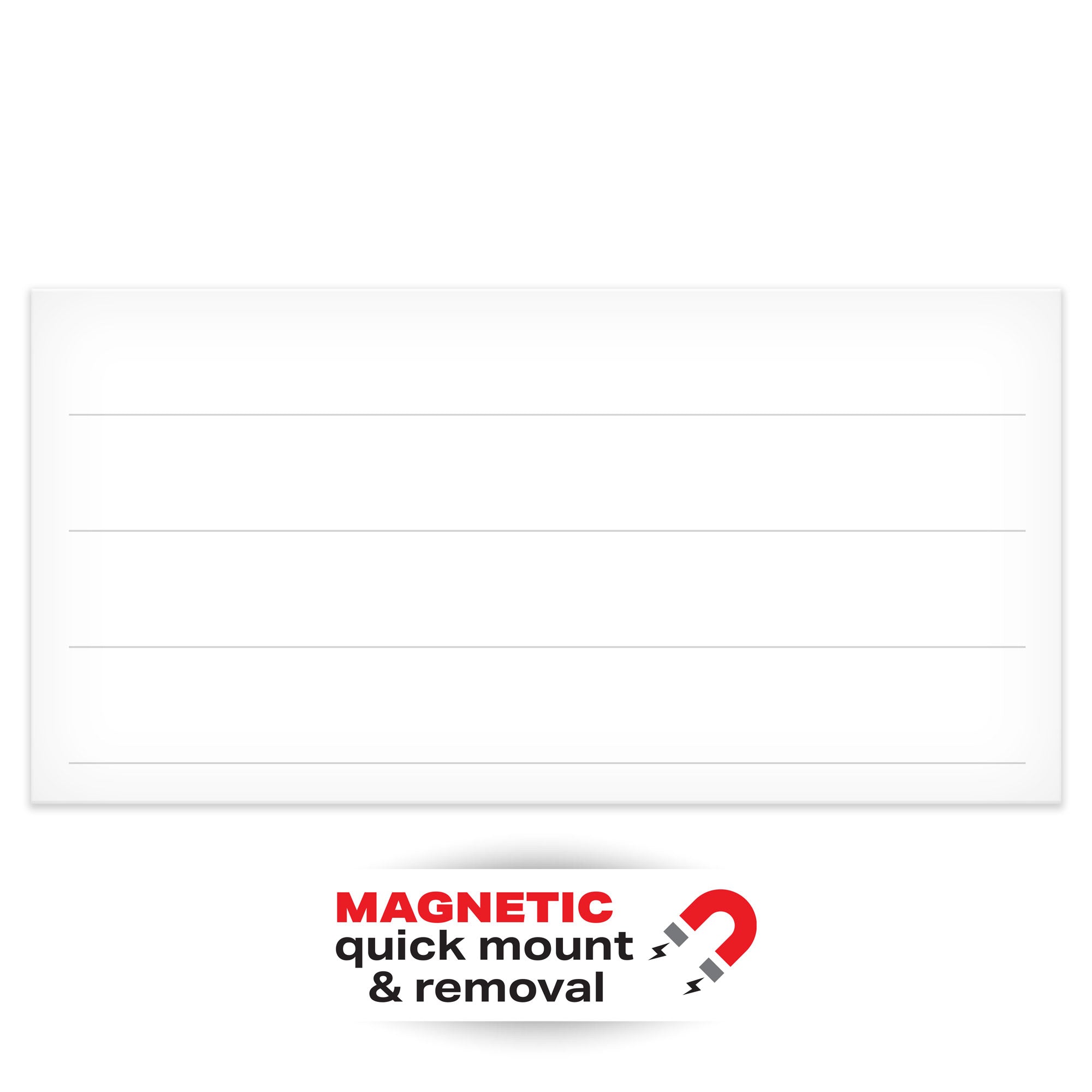 MAG24W Blank Dry Erase Write-On Reusable Magnetic Warehouse Racking labels (2" x 4") 100 /pkg White