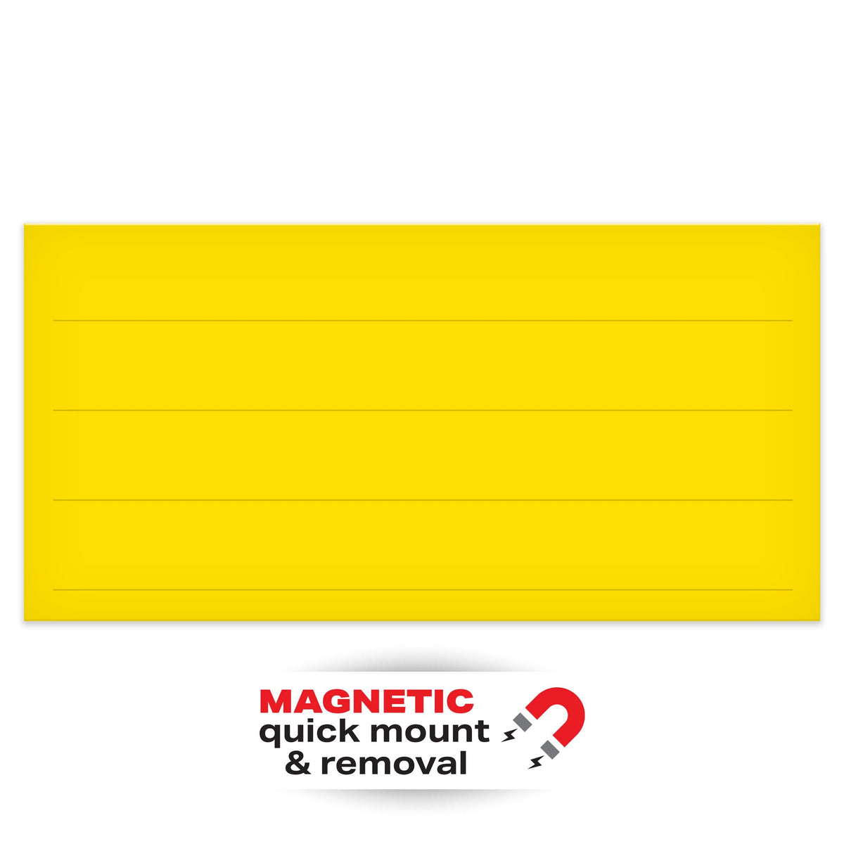 MAG24Y Blank Dry Erase Write-On Reusable Magnetic Warehouse Racking labels (2" x 4") 100 /pkg Yellow