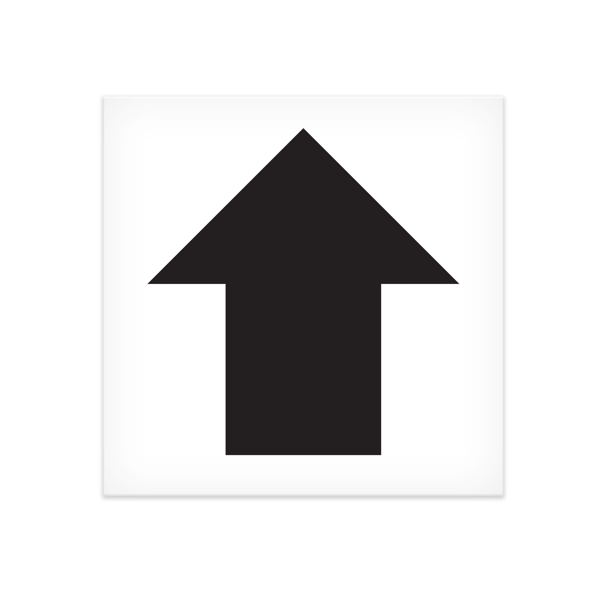 MAG33ARW Magnetic Black on White Warehouse Racking Directional Arrows (100 /pkg) 3 inch x 3 inch