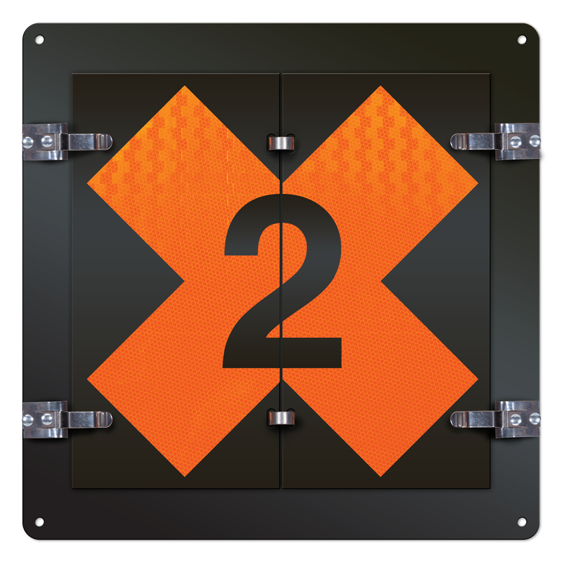 Aluminum Reflective Military Fire Hazard Division Ident-O-Flip™ Signs