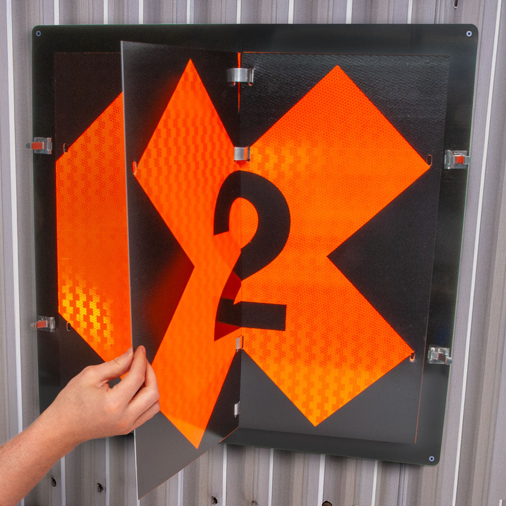 Aluminum Reflective Military Fire Hazard Division Ident-O-Flip™ Signs