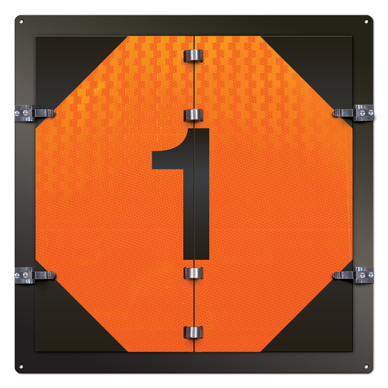 Aluminum Reflective Military Fire Hazard Division Ident-O-Flip™ Signs