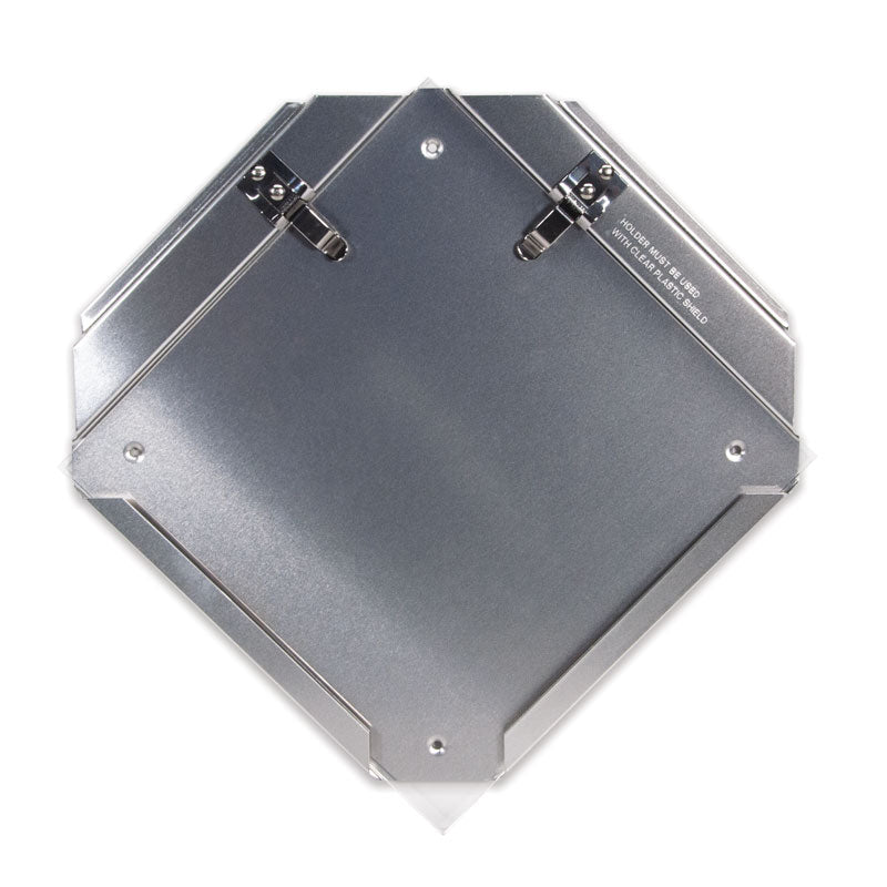 Heavy Duty Easy-Access Aluminum Tagboard and Rigid Plastic Placard Holder with Clear Protective Shield